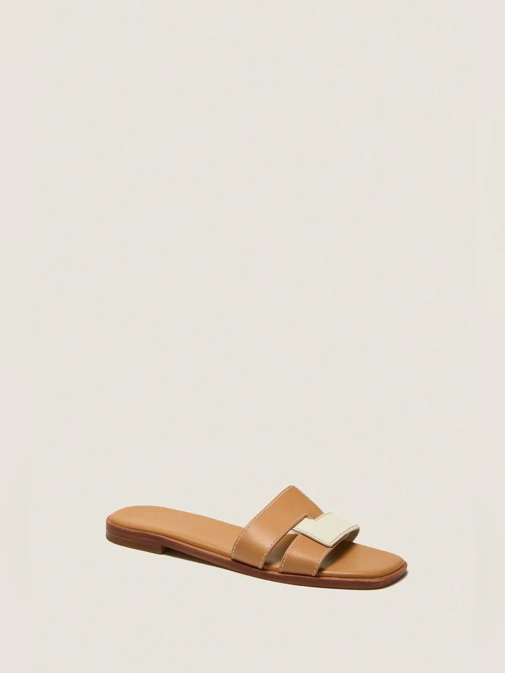 TUCKERNUCK Leather Muse Sandals -Cognac and White- Size 7 - Picture 3 of 8